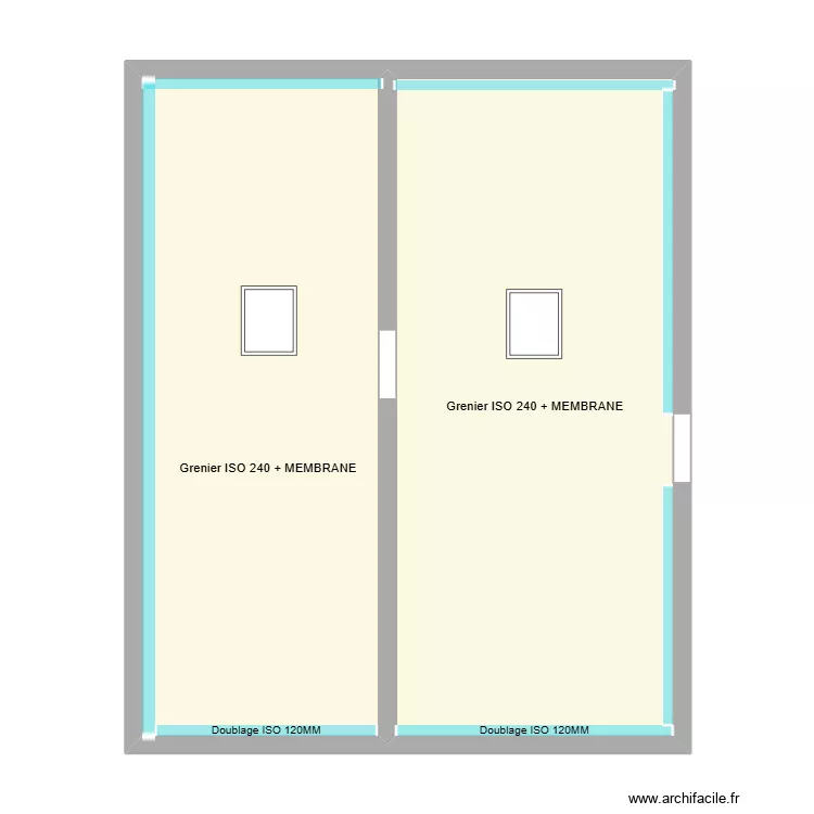 GRENIER : RAMPANTS + DOUBLAGES. Plan de 