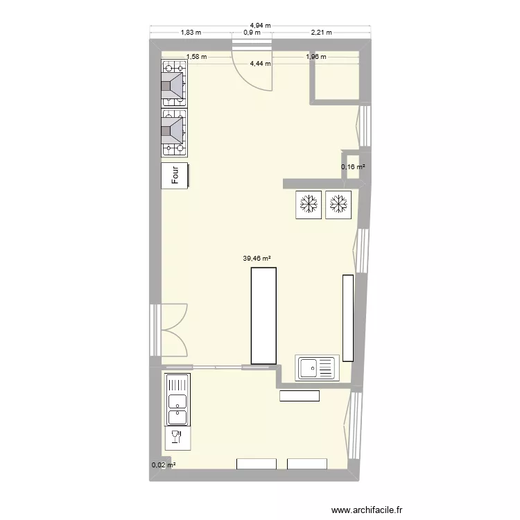 plan cuisine école avant implantation. Plan de 3 et 40 m² plan cuisine école avant implantation. Plan de 3 et 40 m²