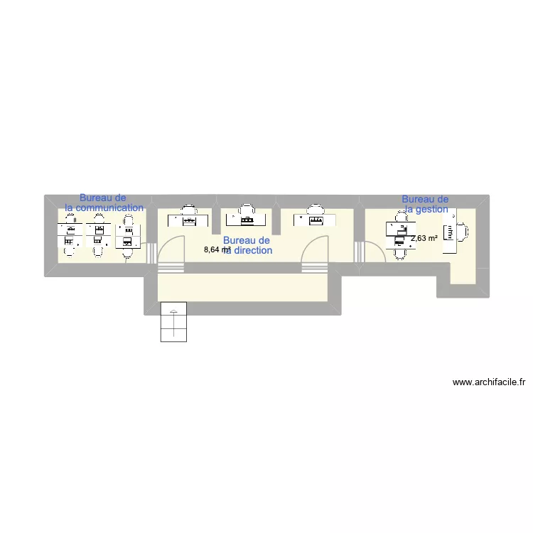 Cit&eacute; des M&eacute;tiers. Plan de 2  et 11 m²
