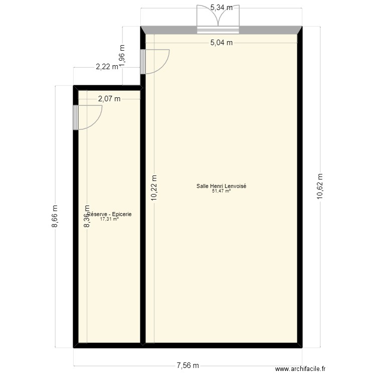 ABPG Formations. Plan de 2 pièces et 69 m2