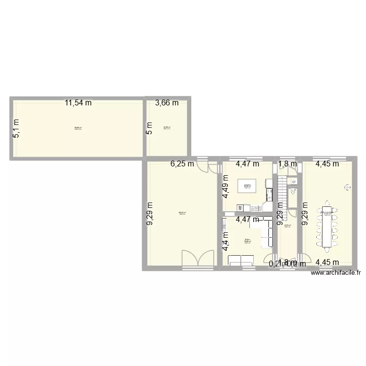 Rez Gîte Malonne + annexe. Plan de 7 et 233 m² Rez Gîte Malonne + annexe. Plan de 7 et 233 m²