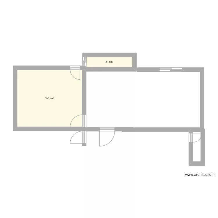 Plan 1. Plan de 2  et 18 m²