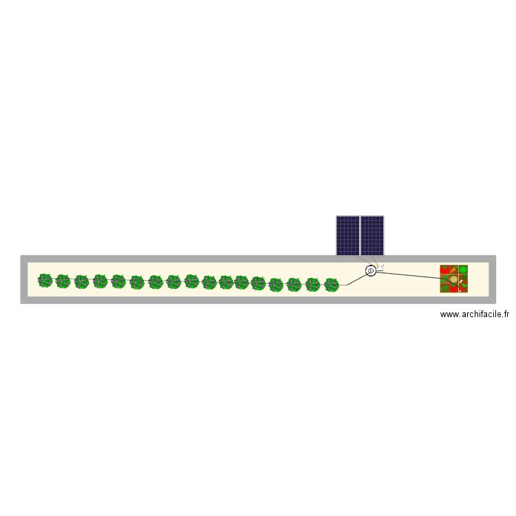 jardin. Plan de 0 pièce et 0 m2