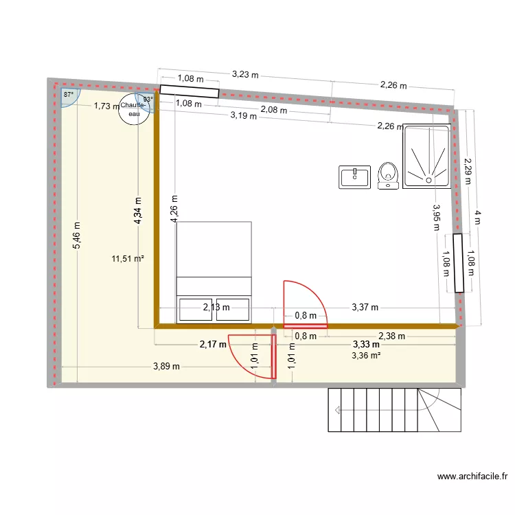 PLAN 1. Plan de 2  et 15 m²