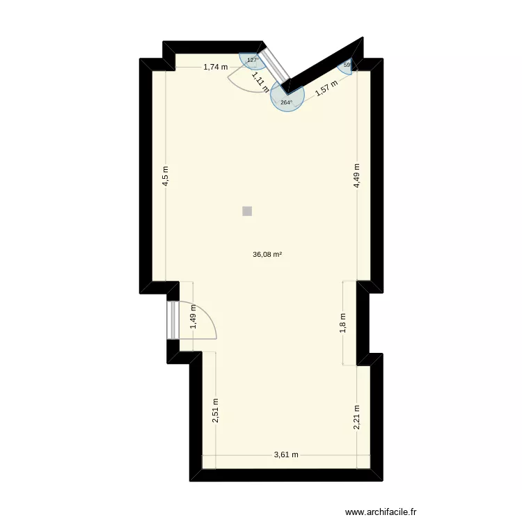MOUNIEN. Plan de 1  et 36 m²