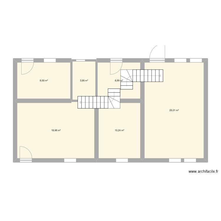 Saint Come AVANT. Plan de 6 pièces et 74 m2