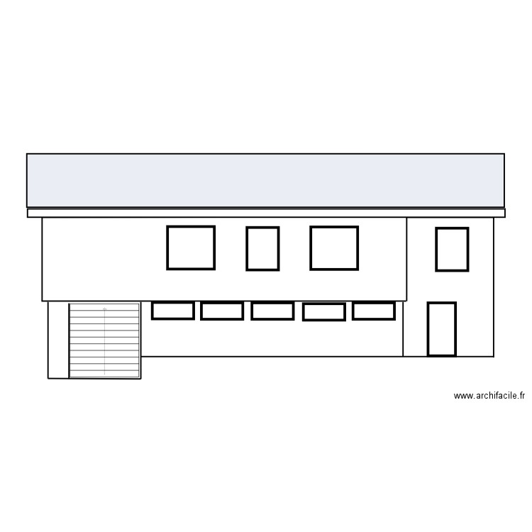 Façade est. Plan de 0 pièce et 0 m2