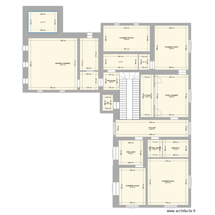 Bonnes 1er étage. Plan de 0 pièce et 0 m2