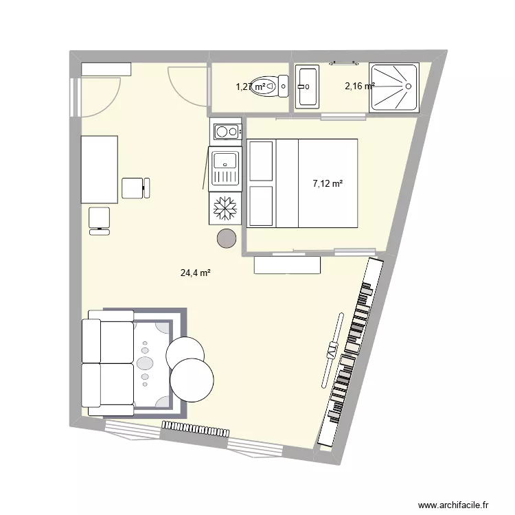 PEYRUIS. Plan de 4  et 35 m²