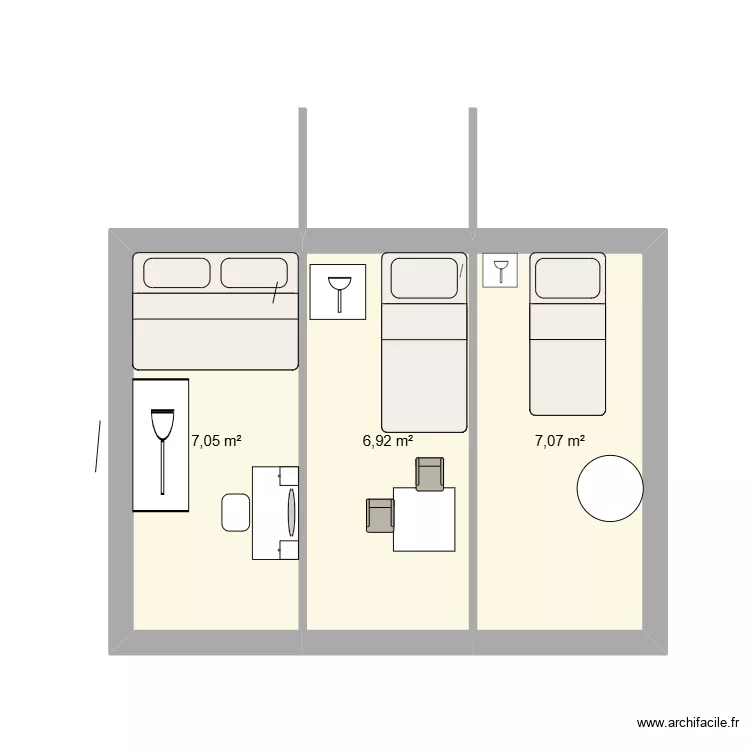 LE BERET. Plan de 3 Pièces et 21 m² LE BERET. Plan de 3 Pièces et 21 m²