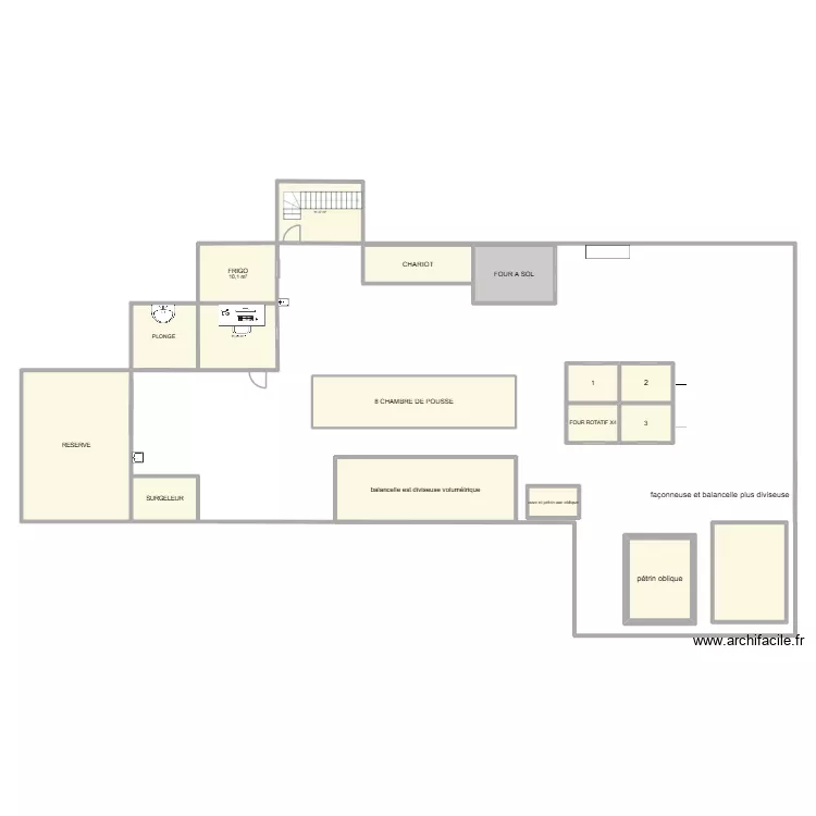 plan labo. Plan de 17  et 202 m²