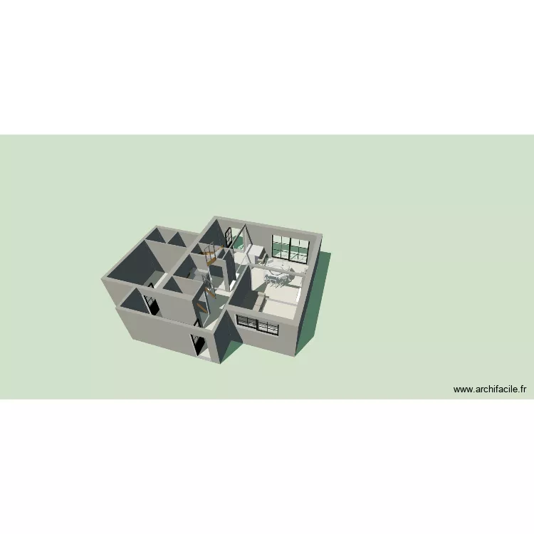 V1maison lormont. Plan de 6 Pièces et 60 m²