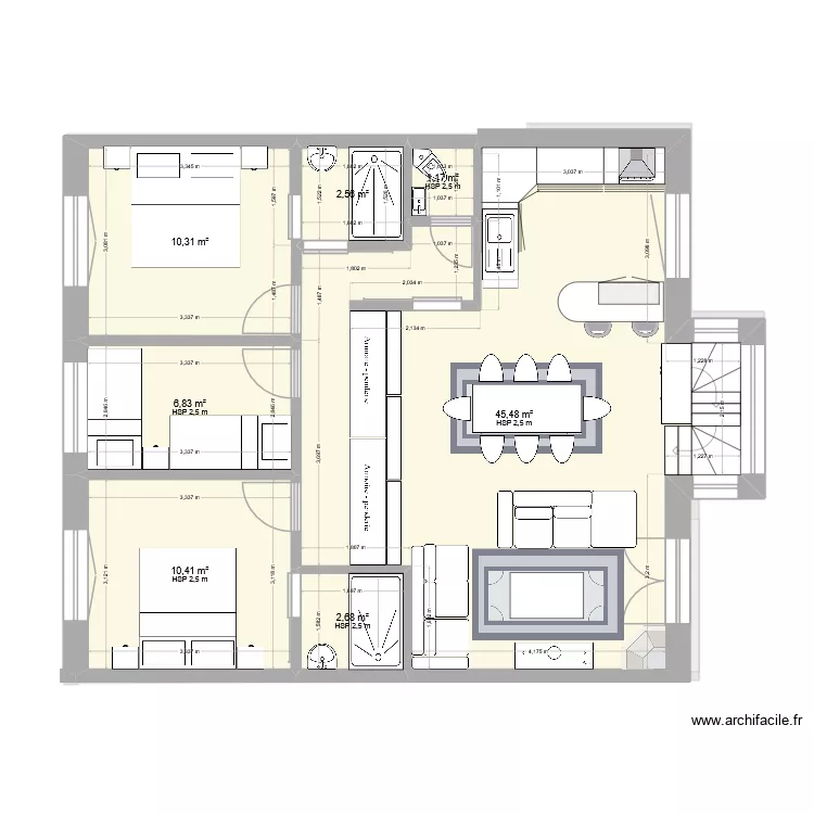 plan garage - &eacute;tage 8. Plan de 14  et 162 m²