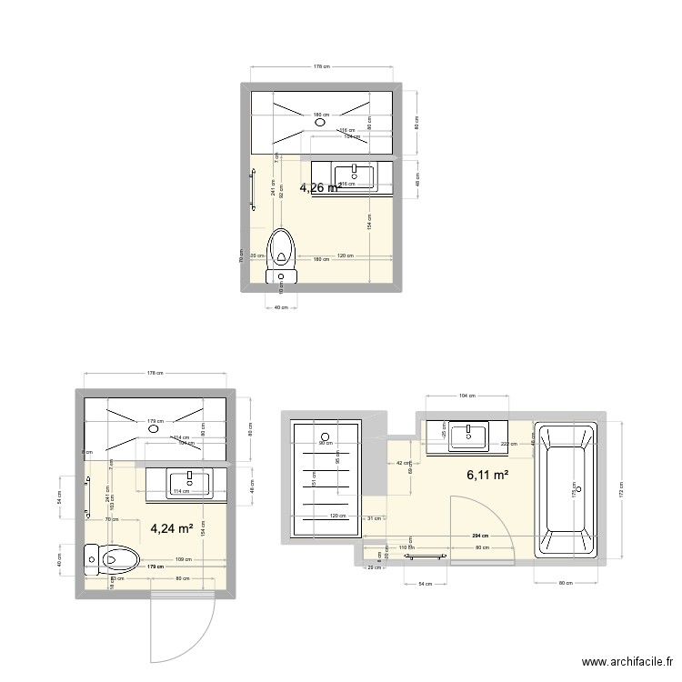 SDB RDC. Plan de 0 pièce et 0 m2