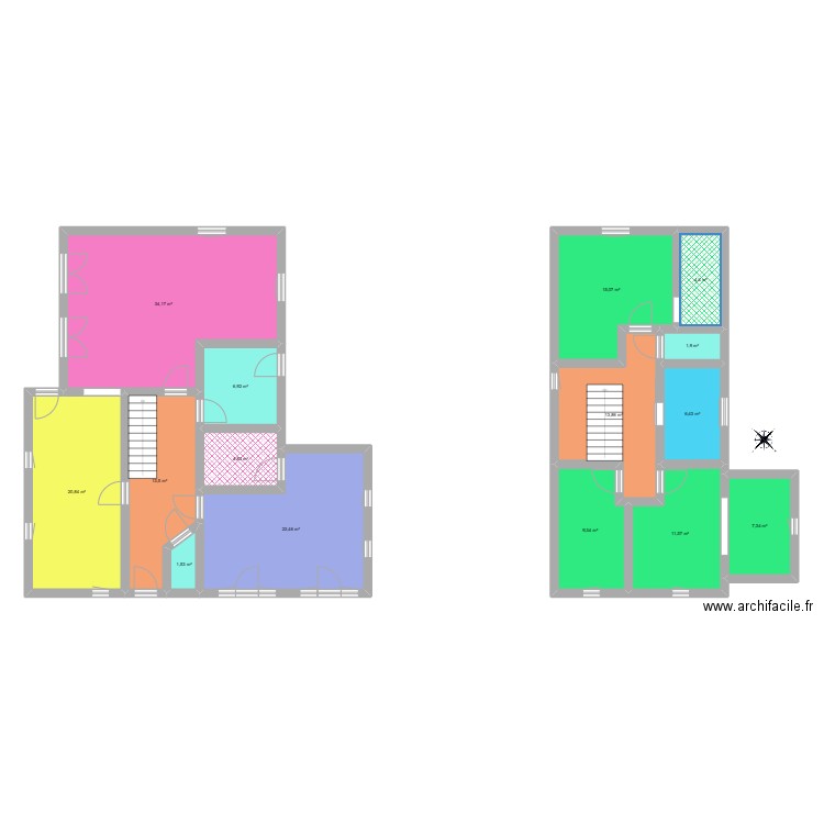 Plan Chaufheid THEUX. Plan de 15 pièces et 174 m2