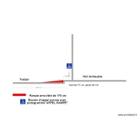 CABINET M&Eacute;DICAL, PLAN DE COUPE ENTR&Eacute;E DE L'MMEUBLE