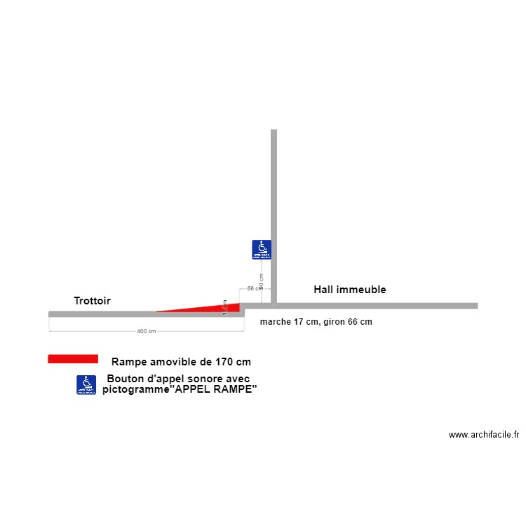 CABINET MÉDICAL, PLAN DE COUPE ENTRÉE DE L'MMEUBLE. Plan de 0 pièce et 0 m2