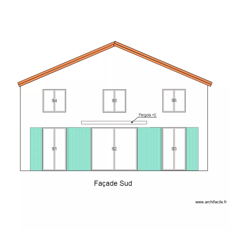 Rouret Facade Sud V2 apres. Plan de 