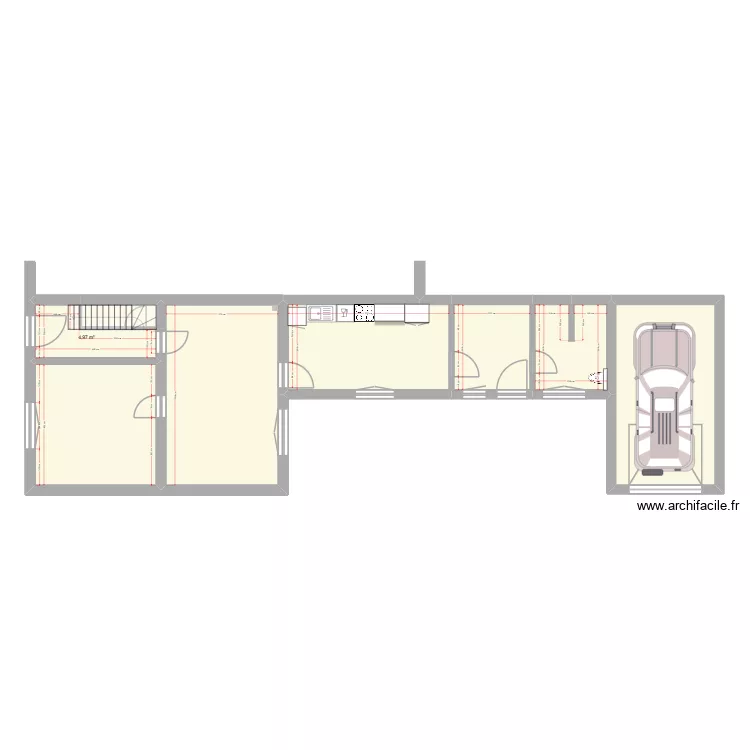 LEQUEUX. Plan de 8  et 93 m²
