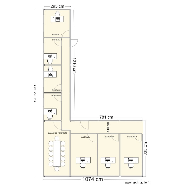 PLAN COMINES. Plan de 13 pièces et 96 m2