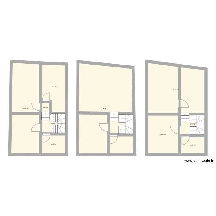 grenier diverse version. Plan de 10 pièces et 138 m2