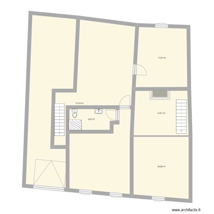 atti cote 2020 ETAGE avril 2025. Plan de 7 pièces et 565 m2