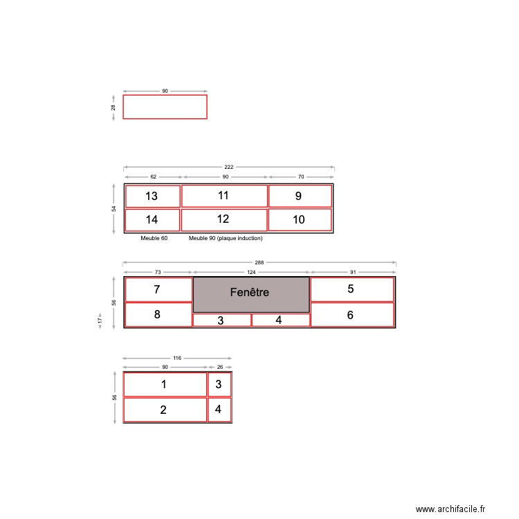Crédence Grèbes27. Plan de 0 pièce et 0 m2