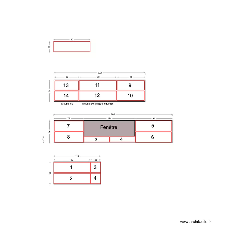 Cr&eacute;dence Gr&egrave;bes27. Plan de 