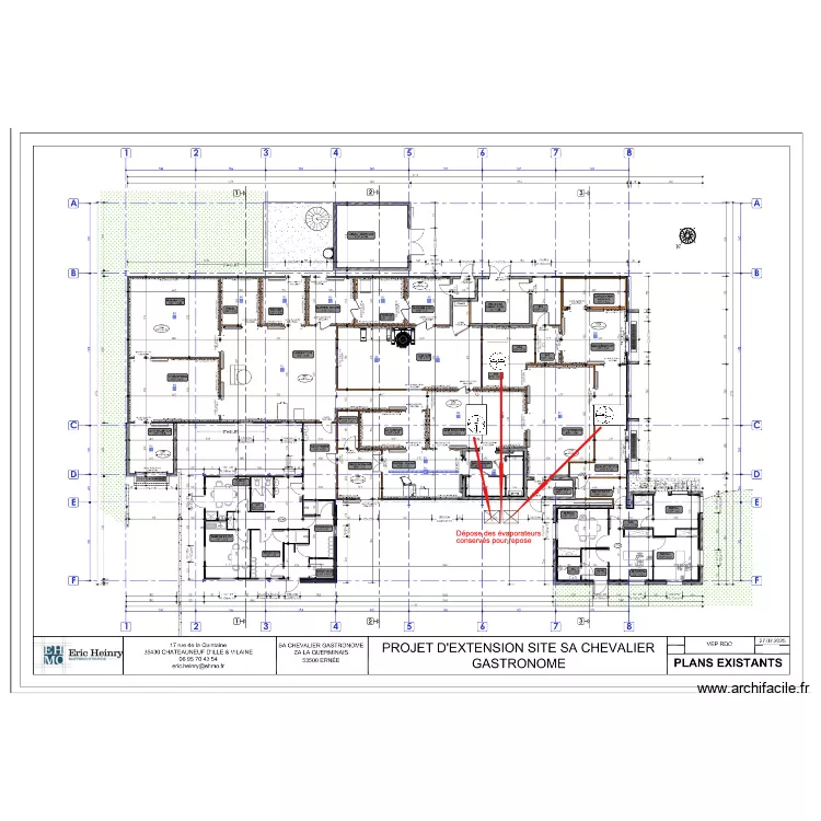 évaporateur. Plan de évaporateur. Plan de