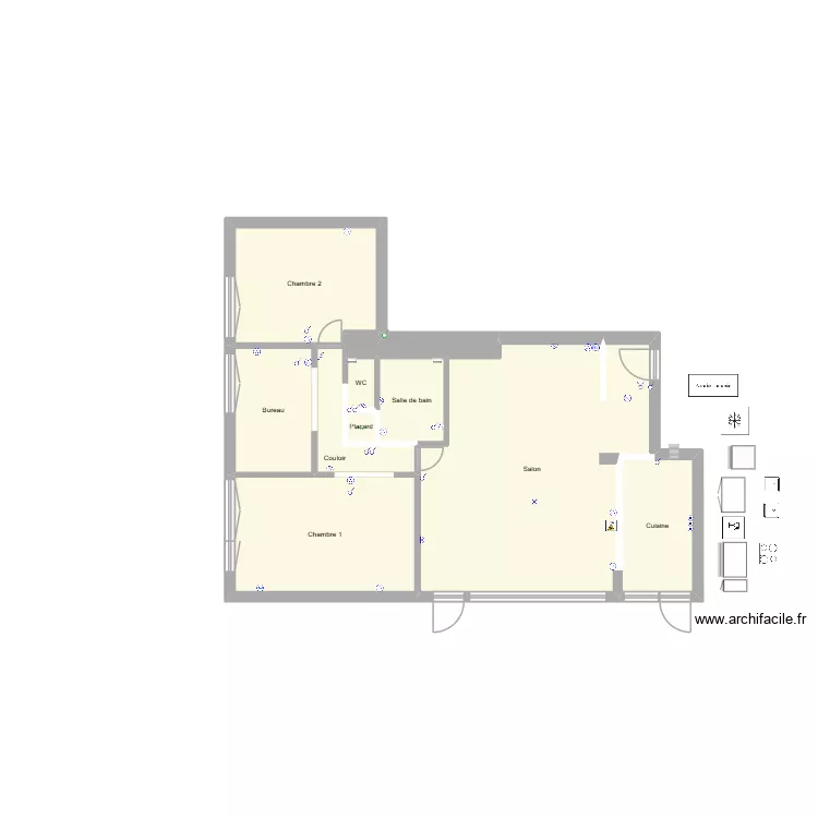 Aulne 106 Uccle sans cloisons avec electricite. Plan de 10  et 81 m²