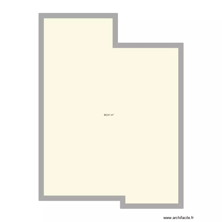 svr1. Plan de 1 pièce et 91 m²