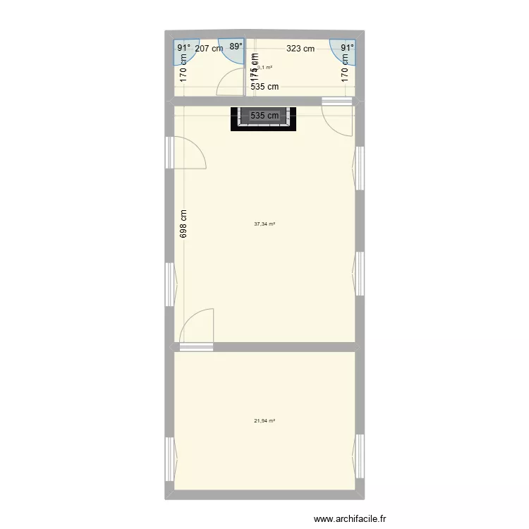 Bailla zone habi rdc. Plan de 