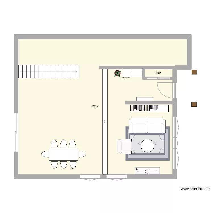 Maison façade v1. Plan de 2 et 79 m² Maison façade v1. Plan de 2 et 79 m²