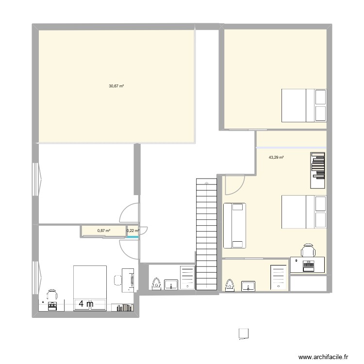 fond de plan &eacute;tage. Plan de 0 pièce et 0 m2