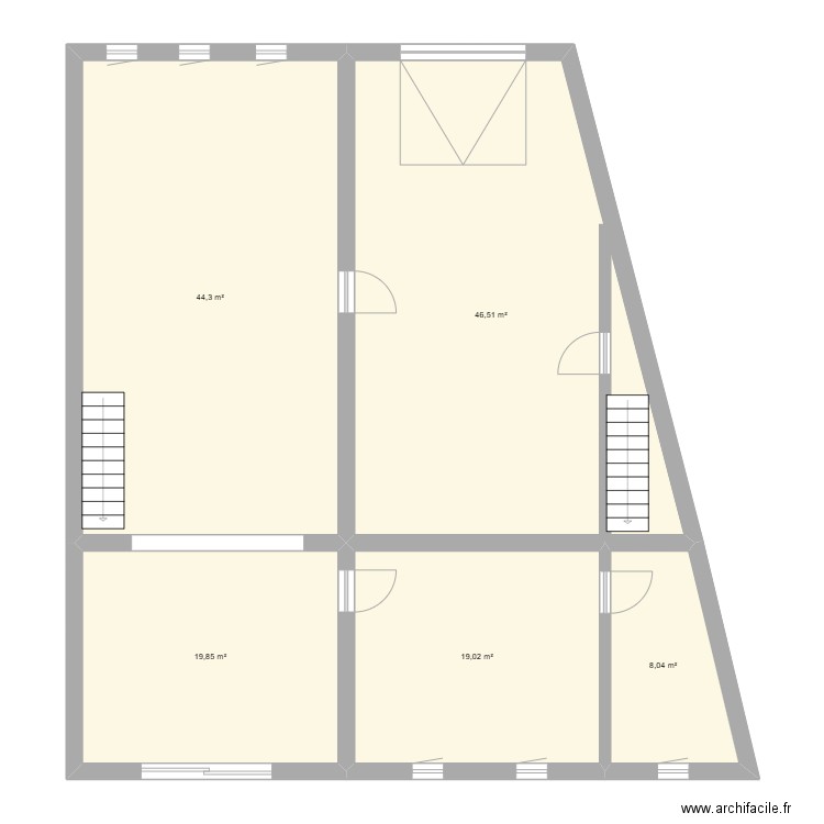 MAISON4. Plan de 5 pièces et 138 m2