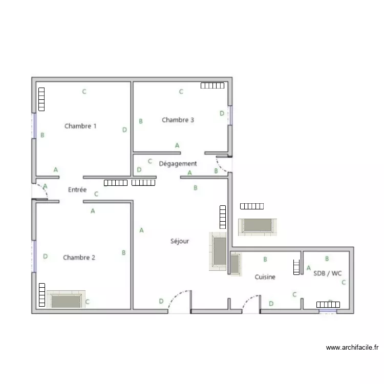 Campailley actuel. Plan de 