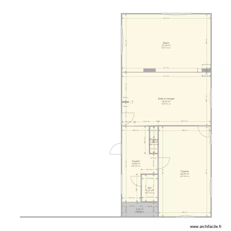 RIVIERE SEJOUR. Plan de 7  et 94 m²