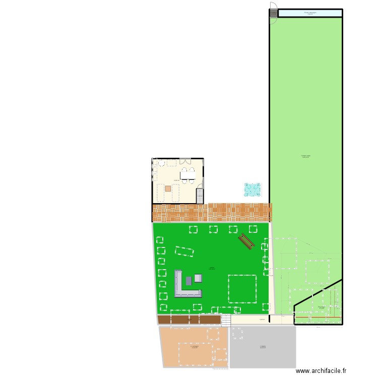 Extérieur Plouguenast. Plan de 17 pièces et 558 m2