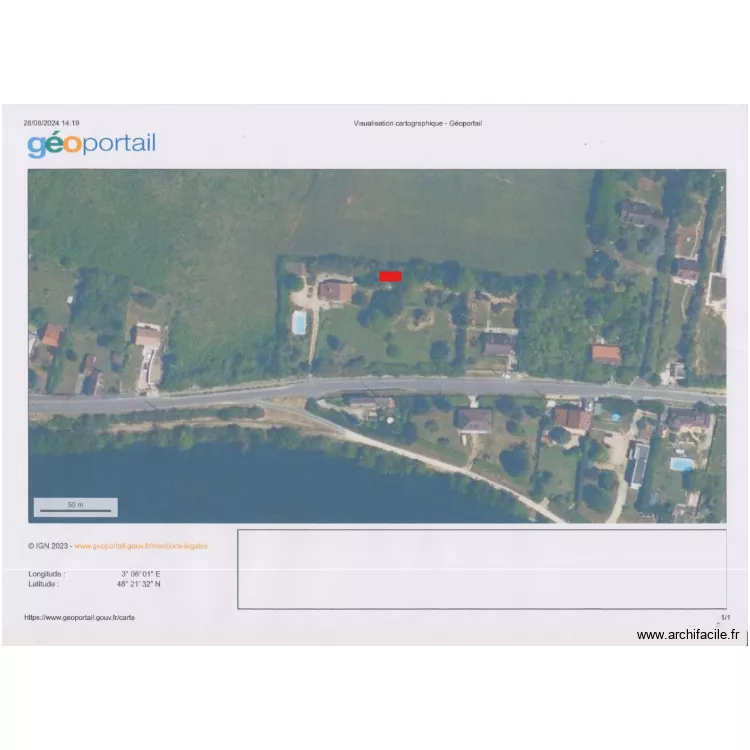 vue de loing                         Misy. Plan de 