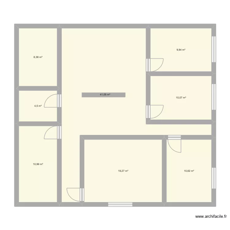 plan 3. Plan de 8  et 114 m²