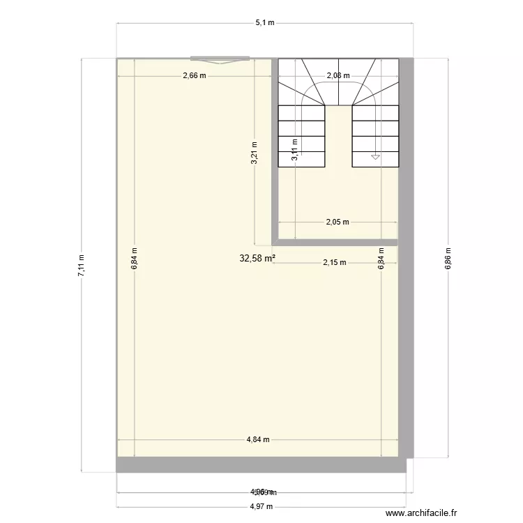 thomas. Plan de 1  et 33 m²