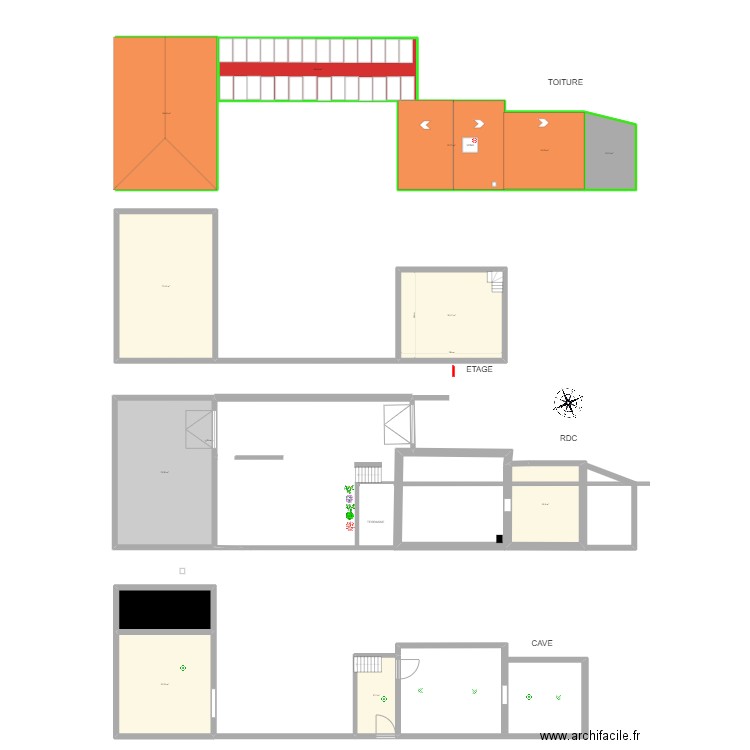 vinzieux v15. Plan de 12 pièces et 590 m2