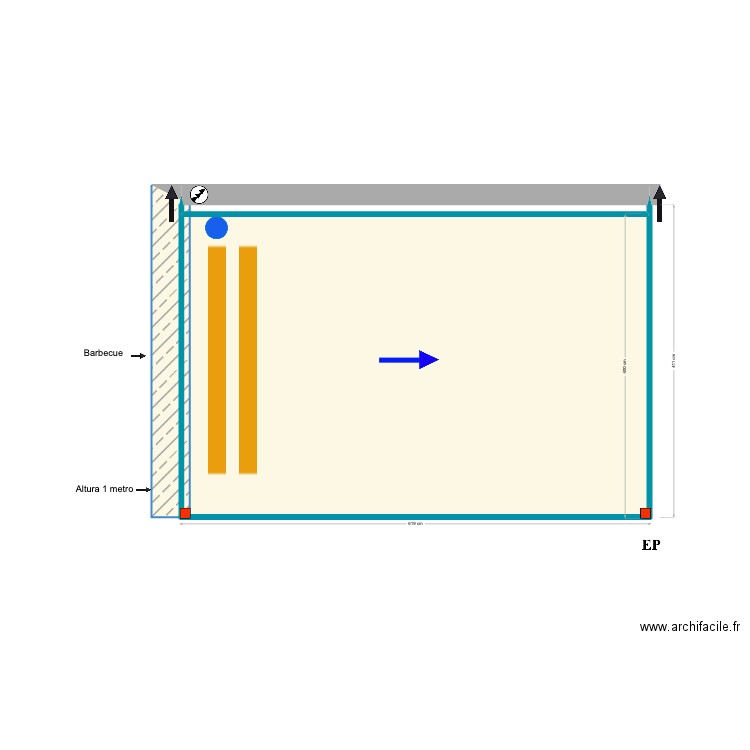 Milheiro Albufeira. Plan de 2 pièces et 25 m2