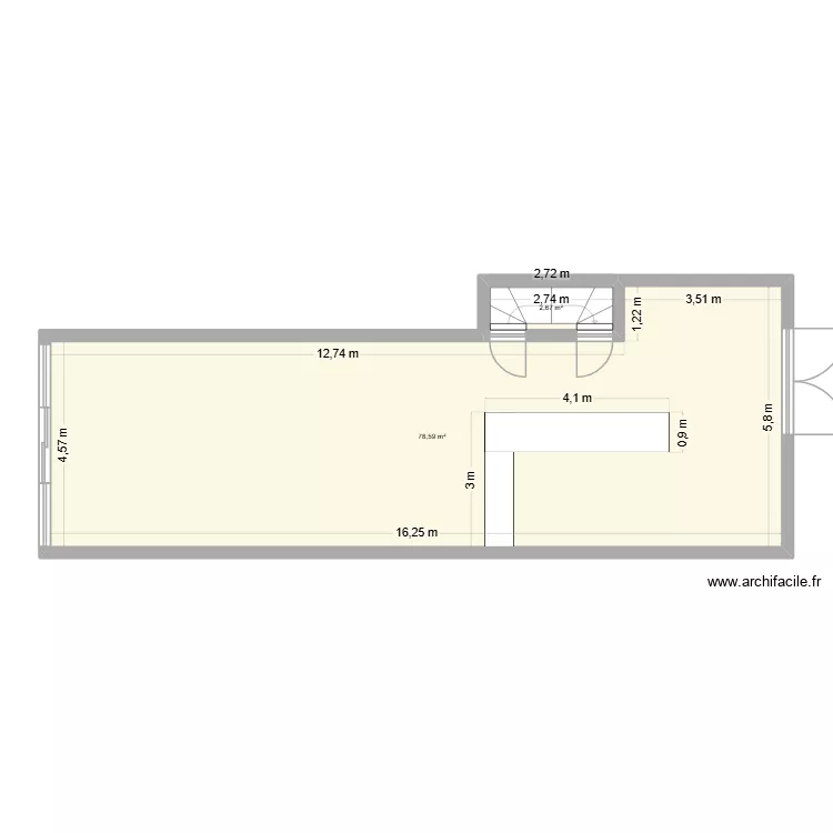 myosotis. Plan de 2  et 81 m²