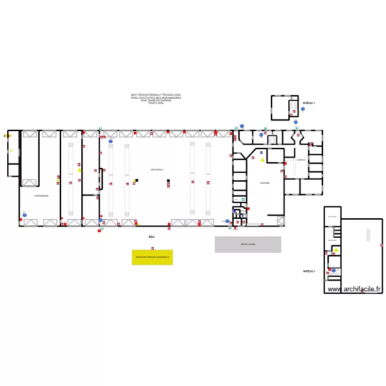 BAYI TRUCKS LAVAL. Plan de 52  et 3072 m²