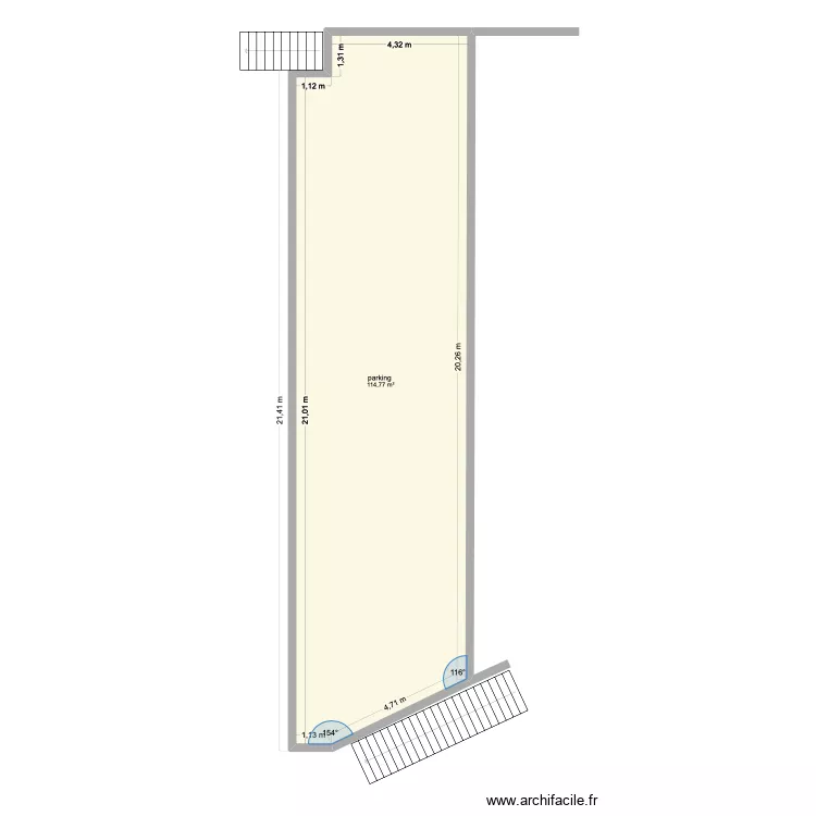 bellevue DB. Plan de 1  et 115 m²