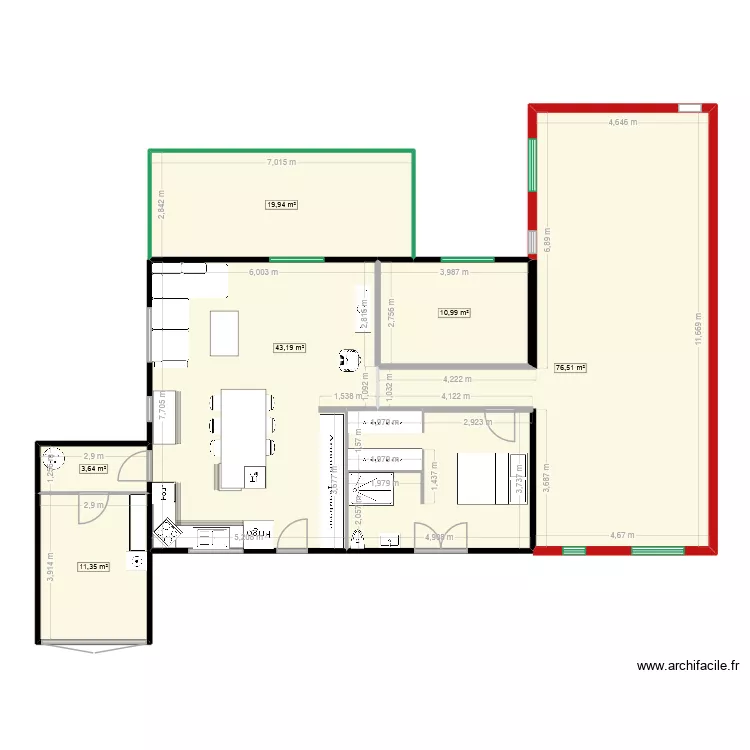 StCyprien Echelle Ext Bois TAILLE. Plan de 6  et 166 m²