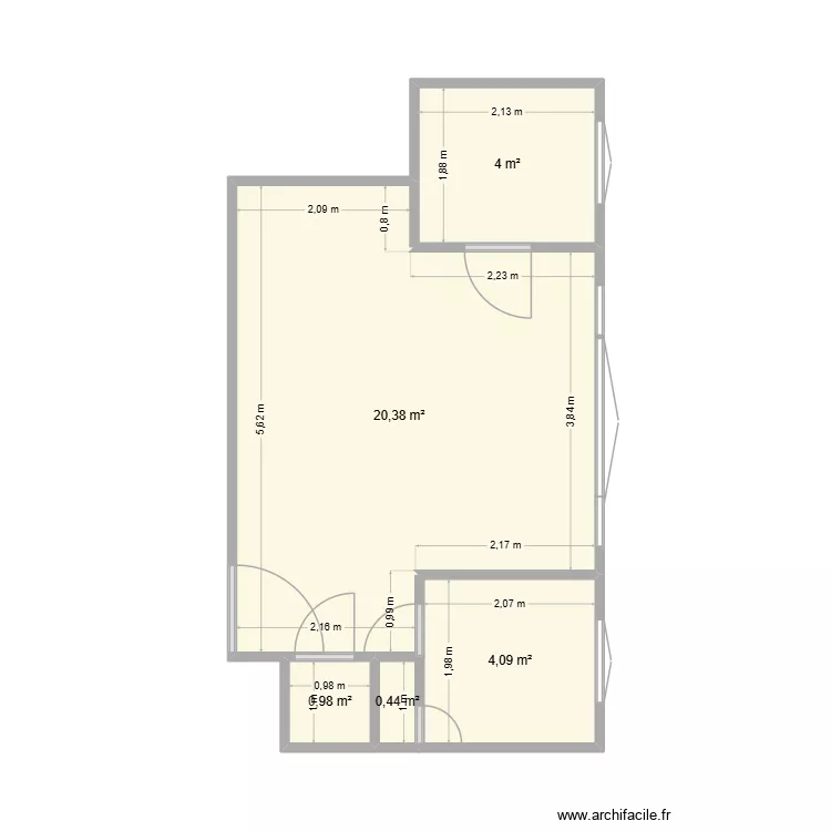 Studio 1er etage Overlay. Plan de 5 et 30 m² Studio 1er etage Overlay. Plan de 5 et 30 m²