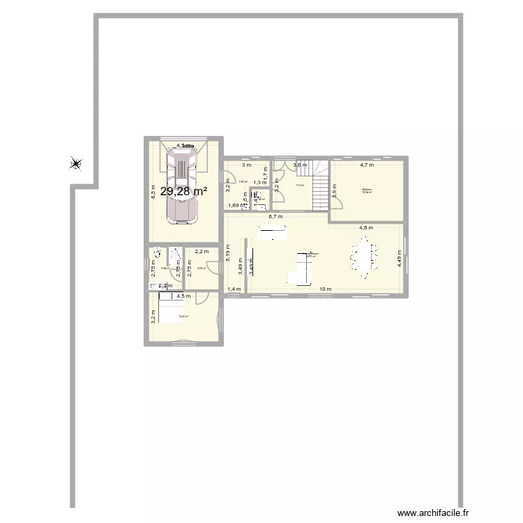 Plan grande maison. Plan de 