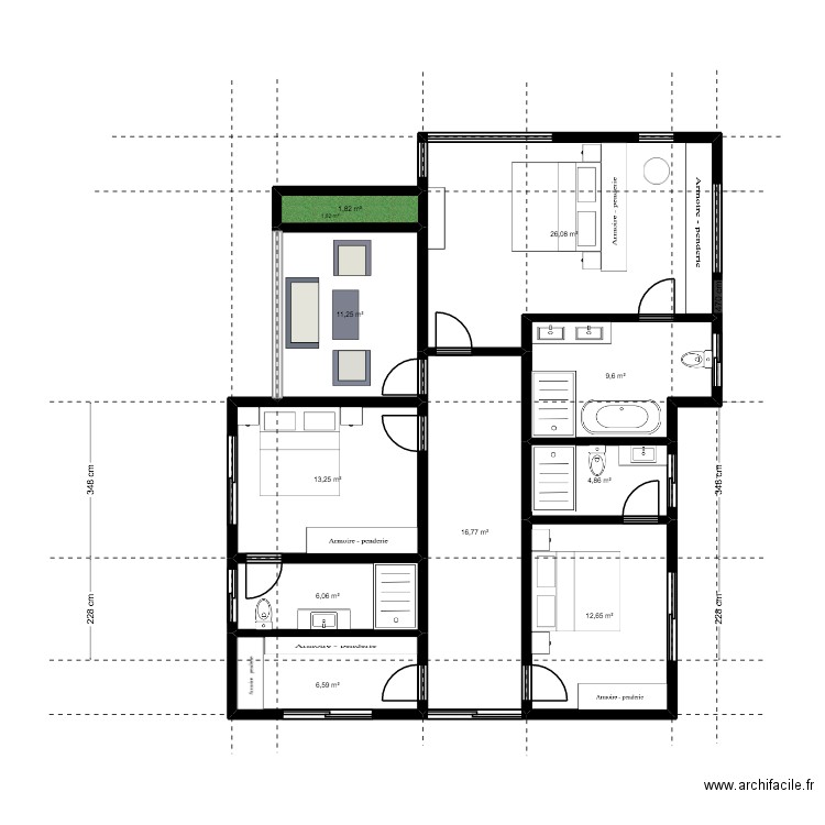 KICUKIRO MARTIAL. Plan de 16 pièces et 200 m2